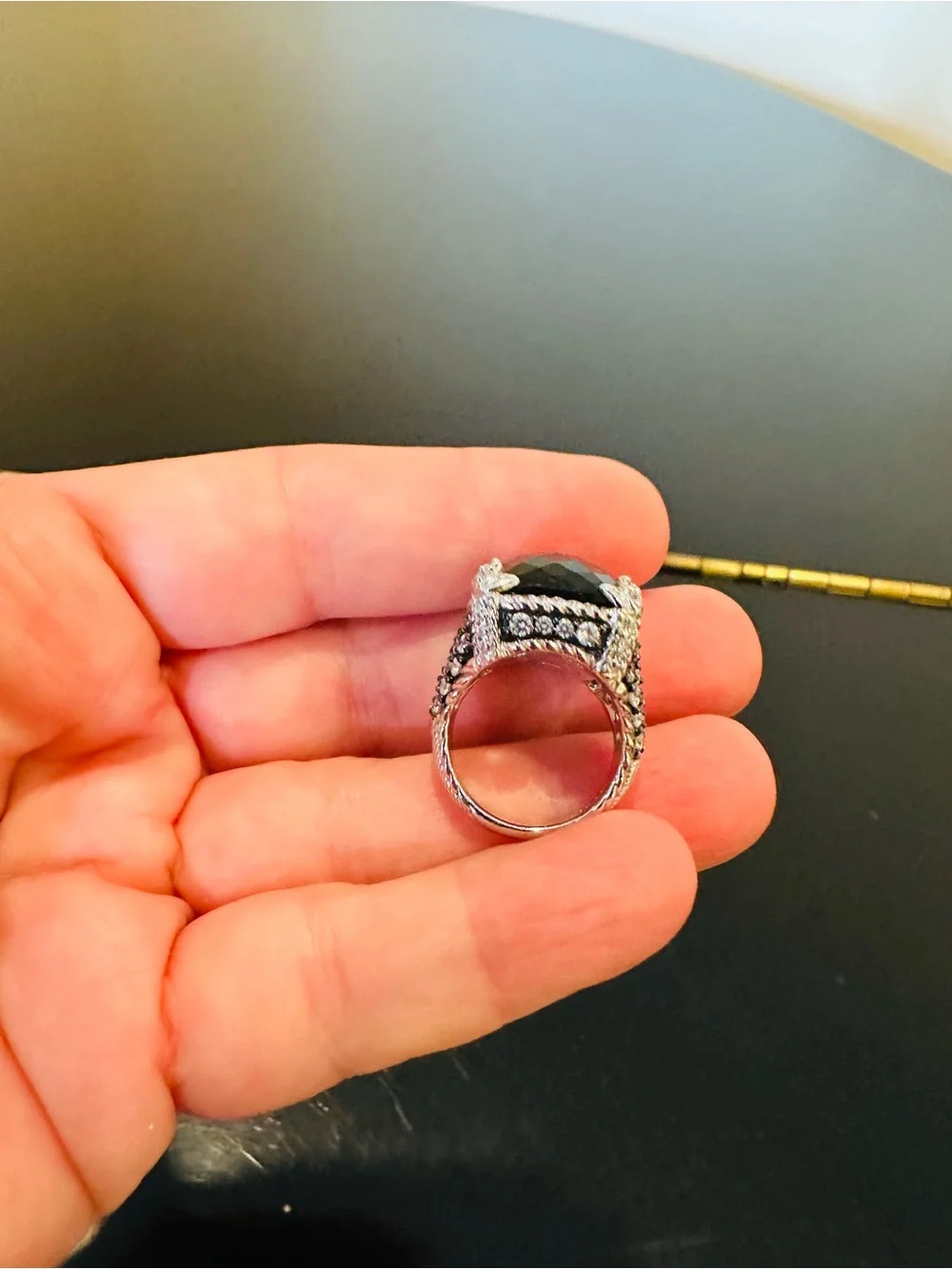 Judith Ripka Luxury Vintage Retro Designer Couture Runway Authentic Formal Ring